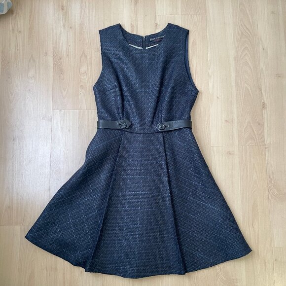 Alice + Olivia Navy Tweed Dress 2 - Picture 3 of 9